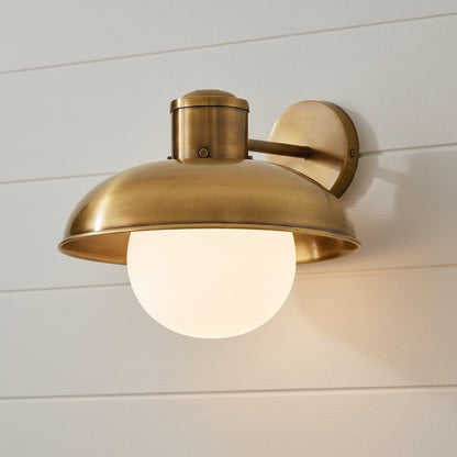 Harlan Industrial Milk Glass Wall Sconce 0