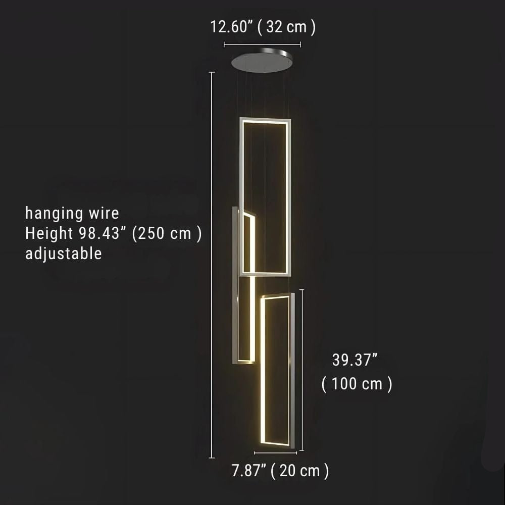 Haze Rectangle Pendant Chandelier 7