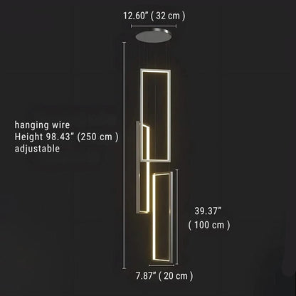 Haze Rectangle Pendant Chandelier 7