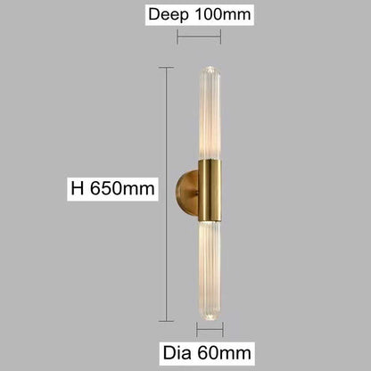 RoyaleGlow Modern Black Linear LED Wall Sconce | Frosted Glass Tube for Ambient Lighting
