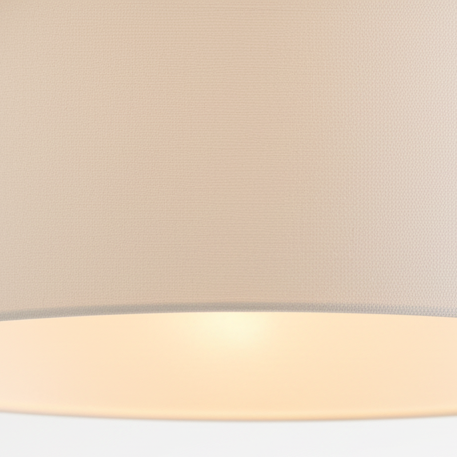 Royelux Modern Farmhouse White Linen Drum Pendant Light