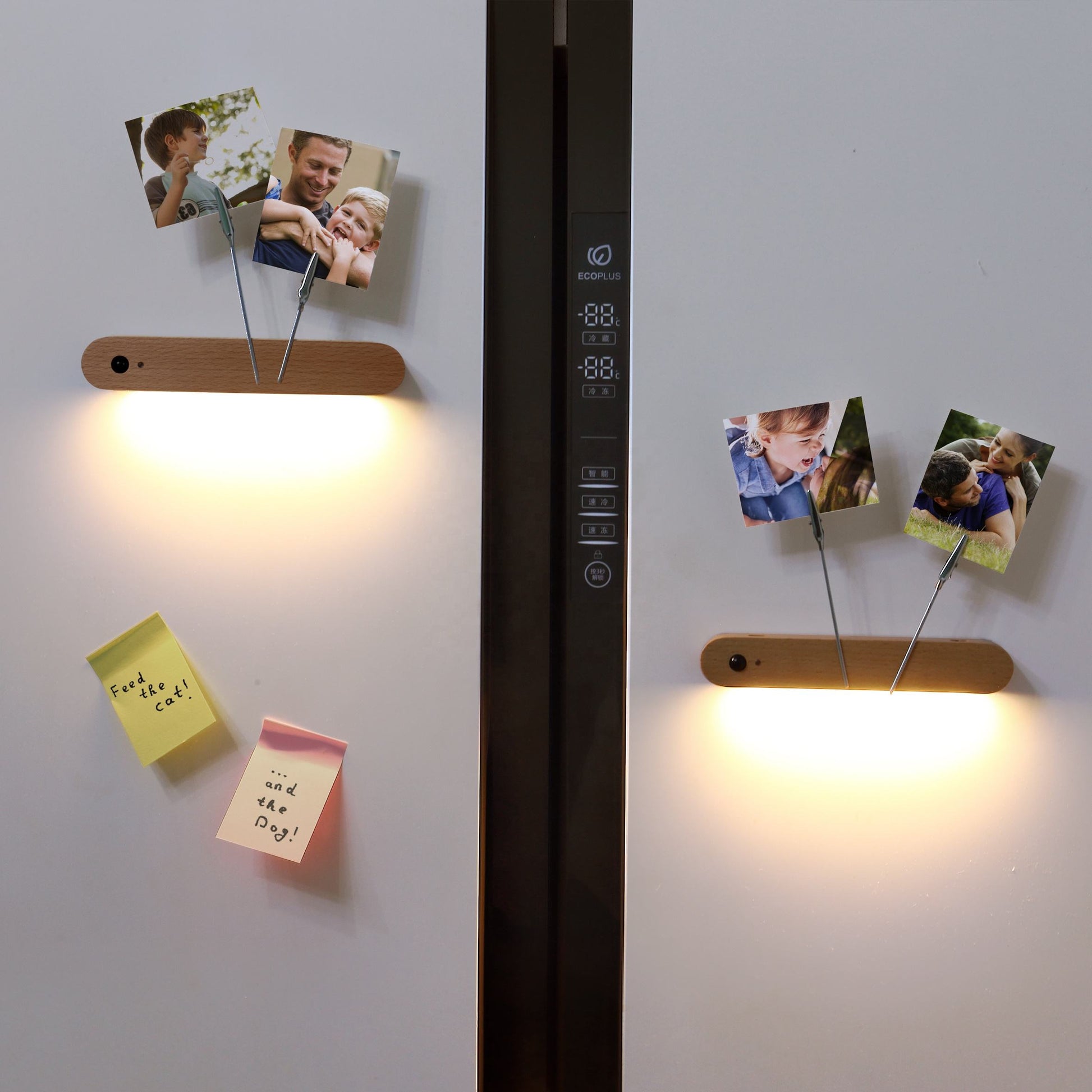 Royaleva Natural Wood Magnetic Key Holder Motion Sensor LED Wall Light