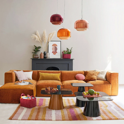 RoyaleGlow Nordic Double-Dome Glass Pendant Light - Modern Ceiling Lamp