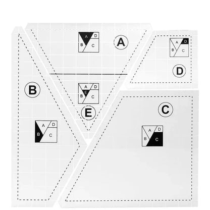 Luxora Creative Quilting Cutting Template (4 Pcs Set)