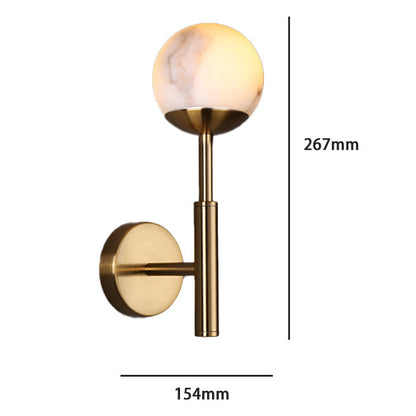 RoyaleGlow Wireless Alabaster Wall Sconce - Rechargeable LED Lamp with Remote Control