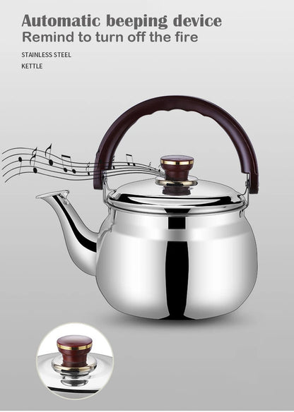 Royallure Thick-Wall Stainless Steel Whistling Kettle, 0.6–2.7 L, Induction-Ready & Durable