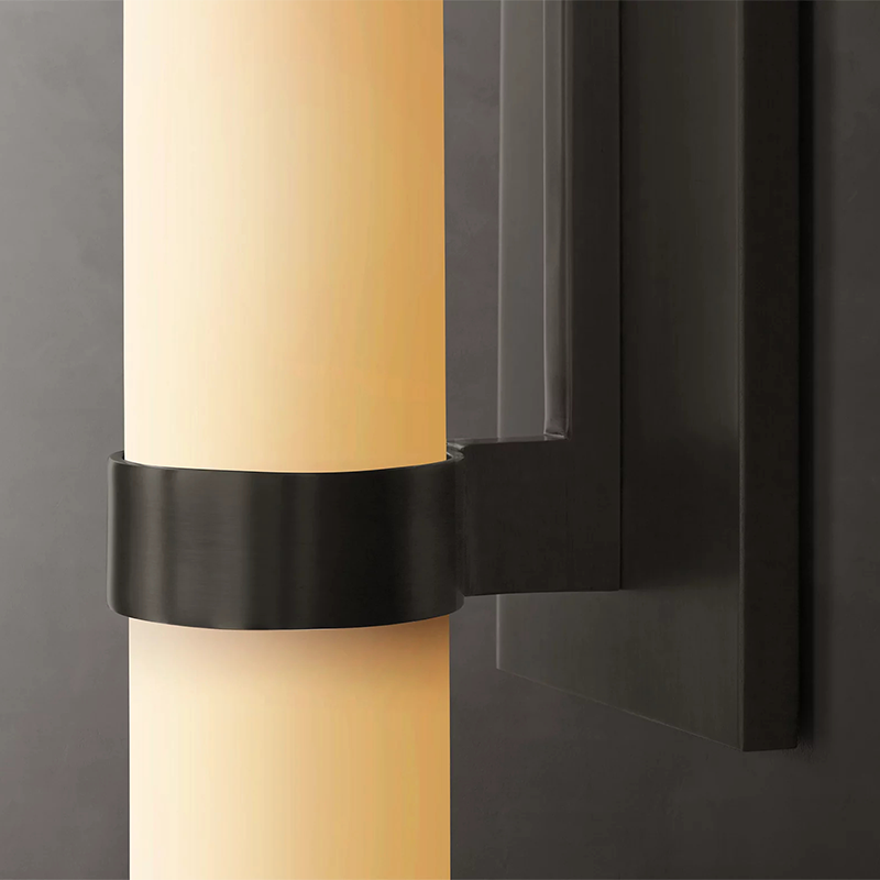 Royelux Modern Alabaster Wall Sconce - Brass Minimalist Art Deco Light