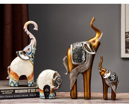 RoyaleGlow Elephant Love Statue, Feng Shui Elephant Figurine for Home Decor
