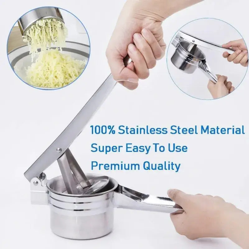 Royallure Stainless Steel Potato Ricer with 3 Interchangeable Discs – Multipurpose Kitchen Tool