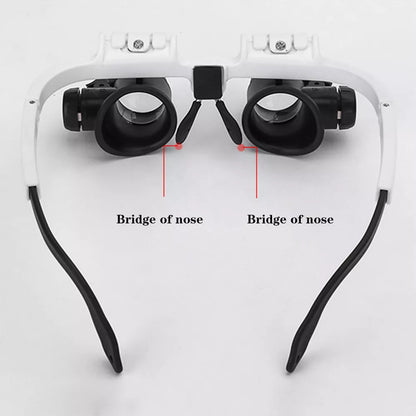 Royaleva LED Glasses Magnifier 8x 15x 23x Adjustable Lens