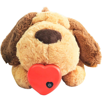 Pawellure Comforting Heartbeat Puppy Toy for Dog Anxiety Relief - Plush Cuddle Companion for Peaceful Sleep