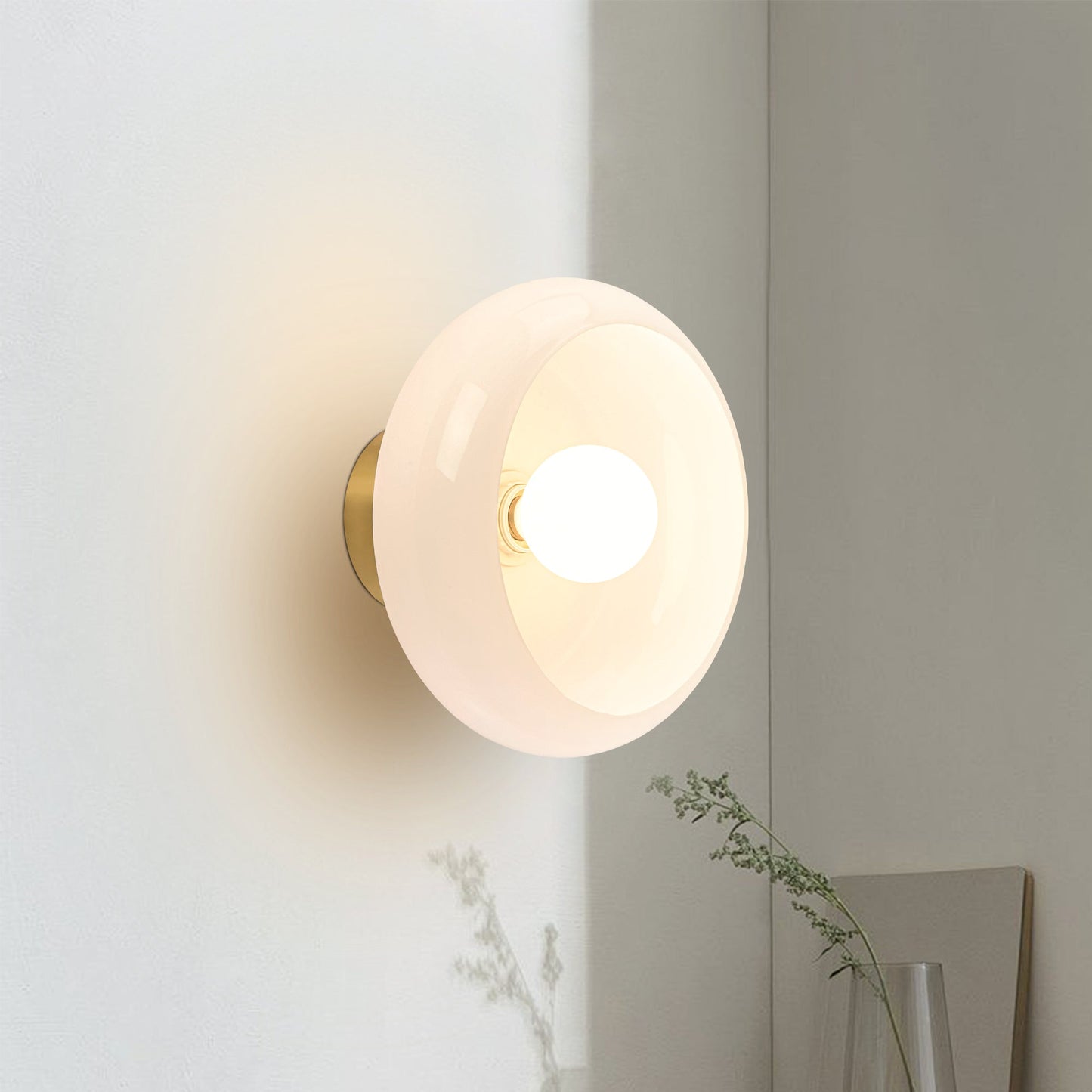 Hearthline 1-Light Dimmable Retro Bowl Shade Wall Sconce (10") 0