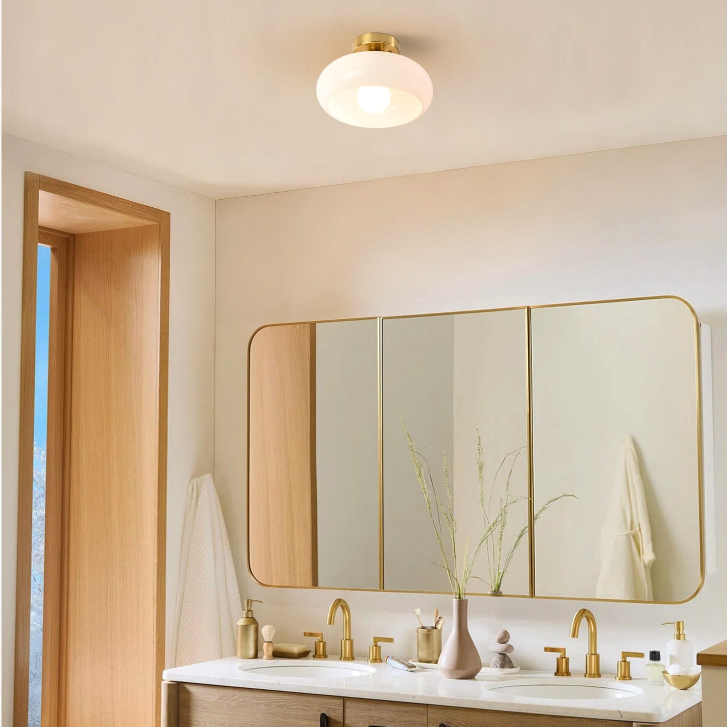 Hearthline 1-Light Dimmable Retro Bowl Shade Wall Sconce (10") 2