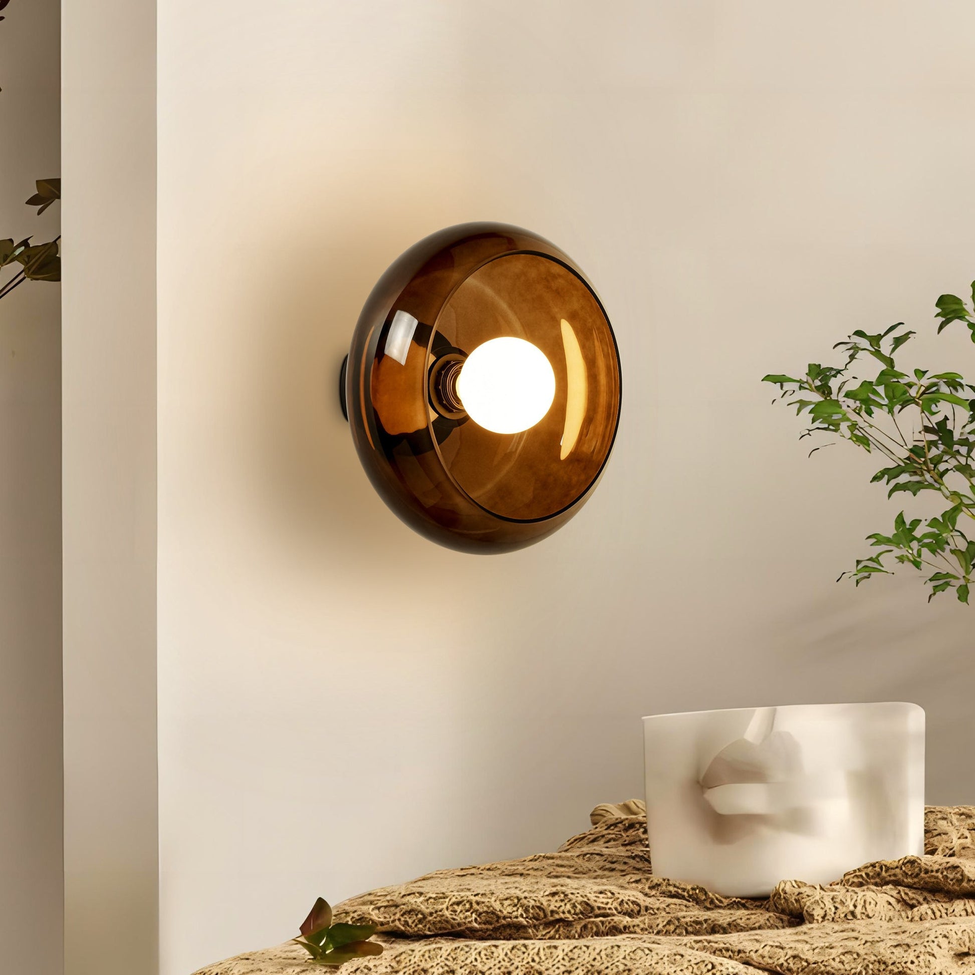 Hearthline 1-Light Dimmable Retro Bowl Shade Wall Sconce (10") 9