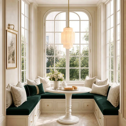RoyaleGlow Tiered Opal Glass Pendant Light, Vintage Brass Fixture with Diffused Illumination