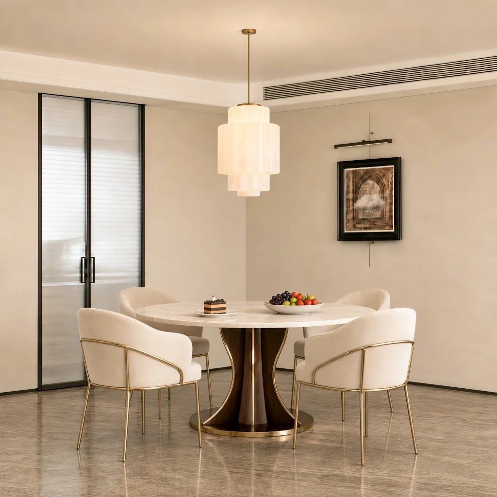 Heatra Tiered Opal Glass Pendant Light 3