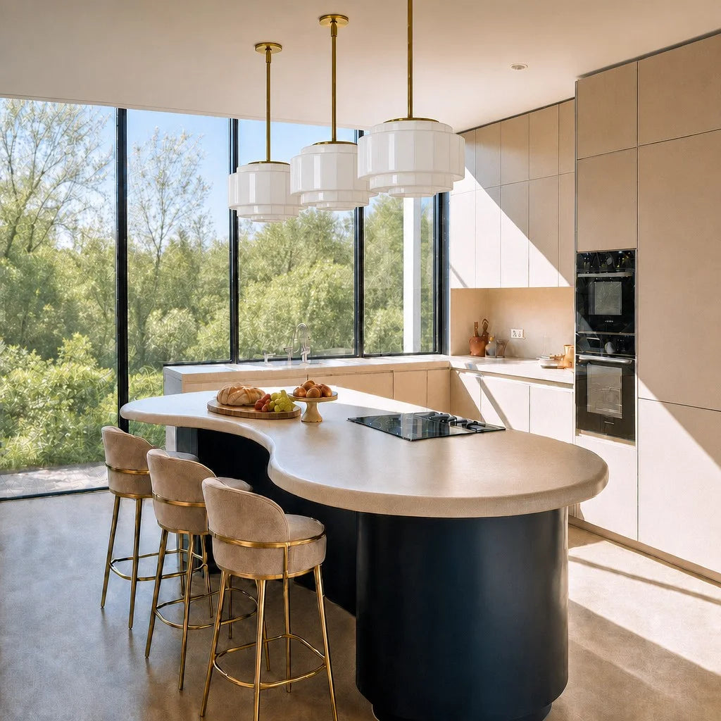 Heatra Tiered Opal Glass Pendant Light 5