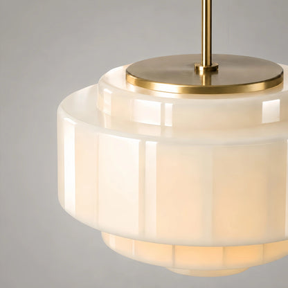 Heatra Tiered Opal Glass Pendant Light 7