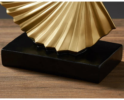 RoyaleGlow Modern Abstract Gold Sculpture for Home Decor - Elegant Resin Art Figurine