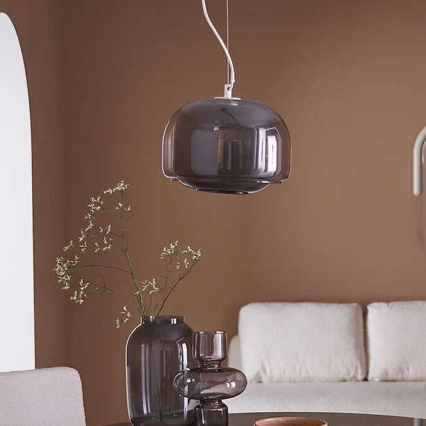 RoyaleGlow Nordic Double-Dome Glass Pendant Light - Modern Ceiling Lamp