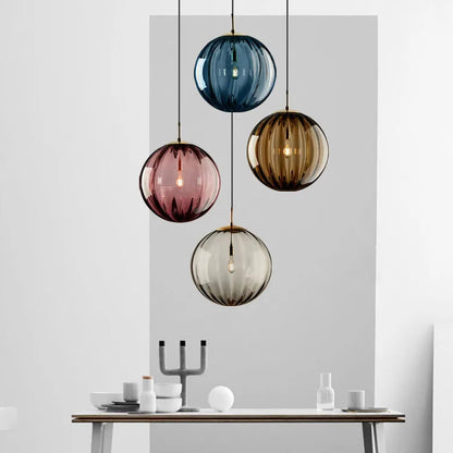 Luxora Nordic Water Pattern Glass Pendant Light with Warm Diffused Glow
