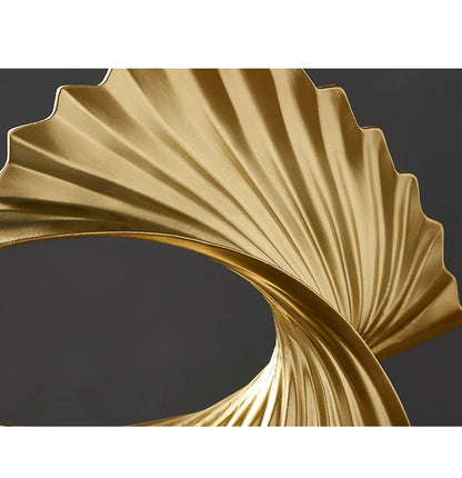 RoyaleGlow Modern Abstract Gold Sculpture for Home Decor - Elegant Resin Art Figurine