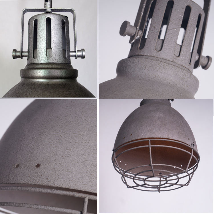 Royelux Industrial Caged Pendant Light - Vintage Warehouse Ceiling Lamp
