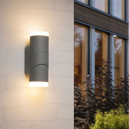 RoyaleGlow Swivel Outdoor Wall Sconce- 13W IP54 Up/Down LED for Porch & Patio