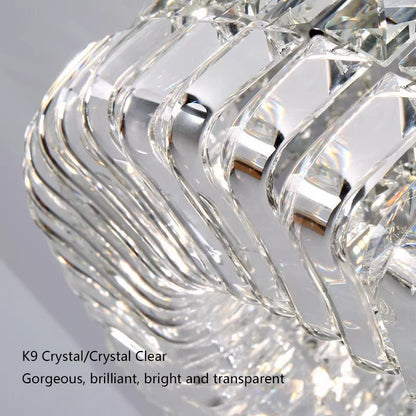 RoyaleGlow Luxury Crystal Ring Chandelier for Living Room & Dining Room Lighting