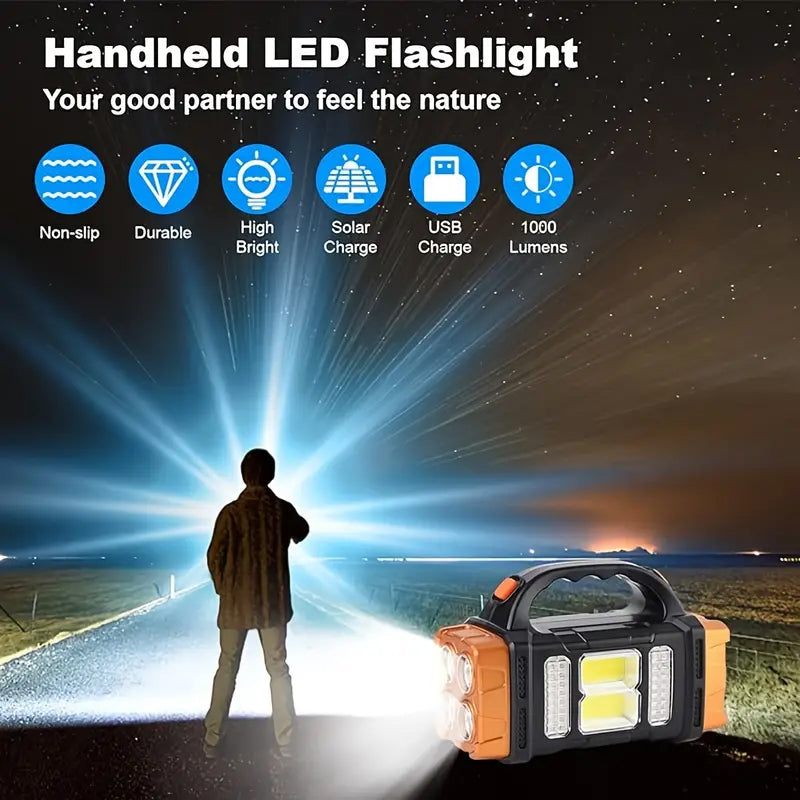 RoyaleGlow Multi-Function LED Flashlight Torch 1000 Lumens