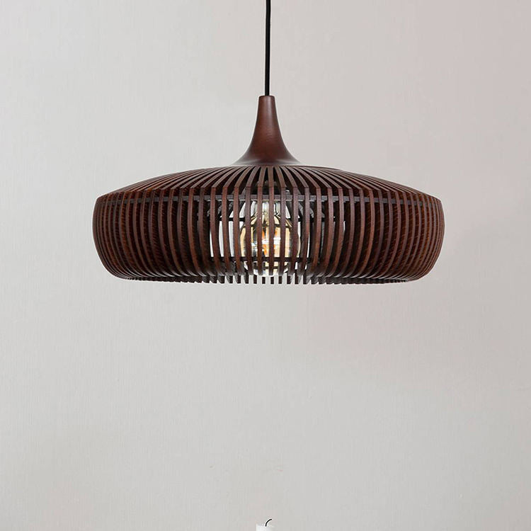 Lumora Japandi Wooden Pendant Light - Modern Minimalist Kitchen Island Lighting