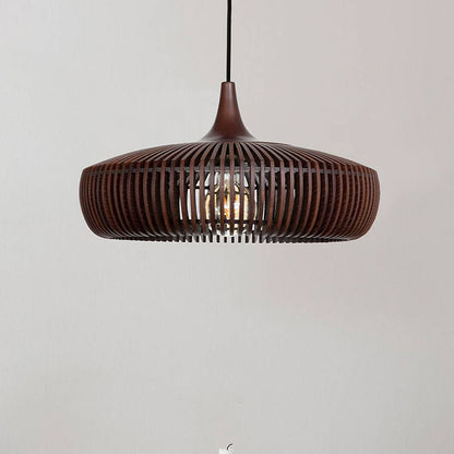Lumora Japandi Wooden Pendant Light - Modern Minimalist Kitchen Island Lighting