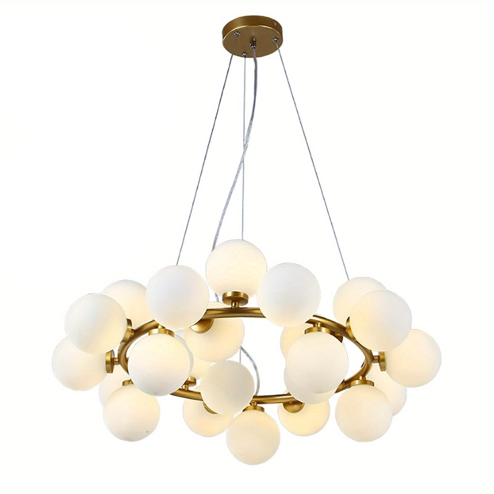 Holly Milk Glass Chandelier 4