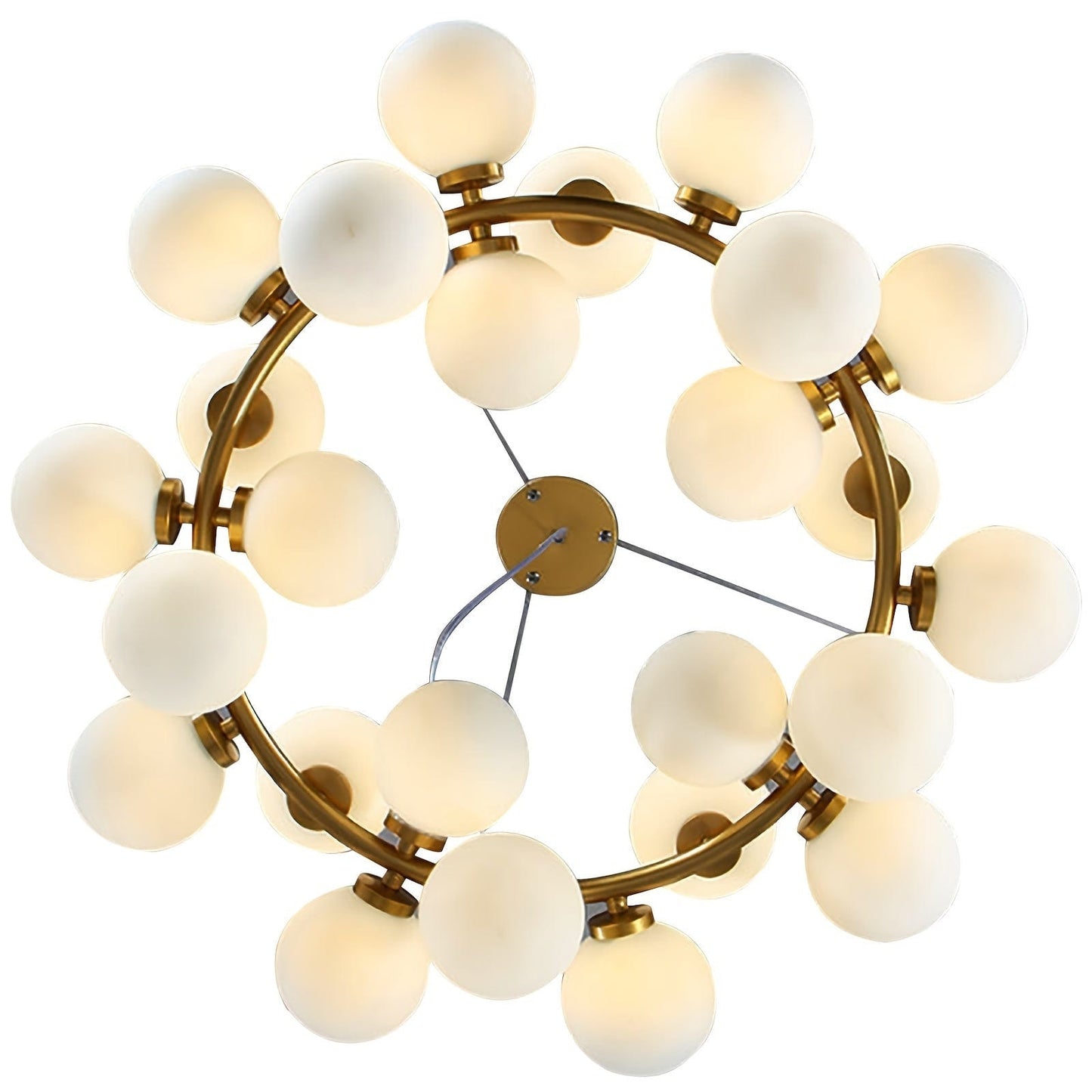 Holly Milk Glass Chandelier 5