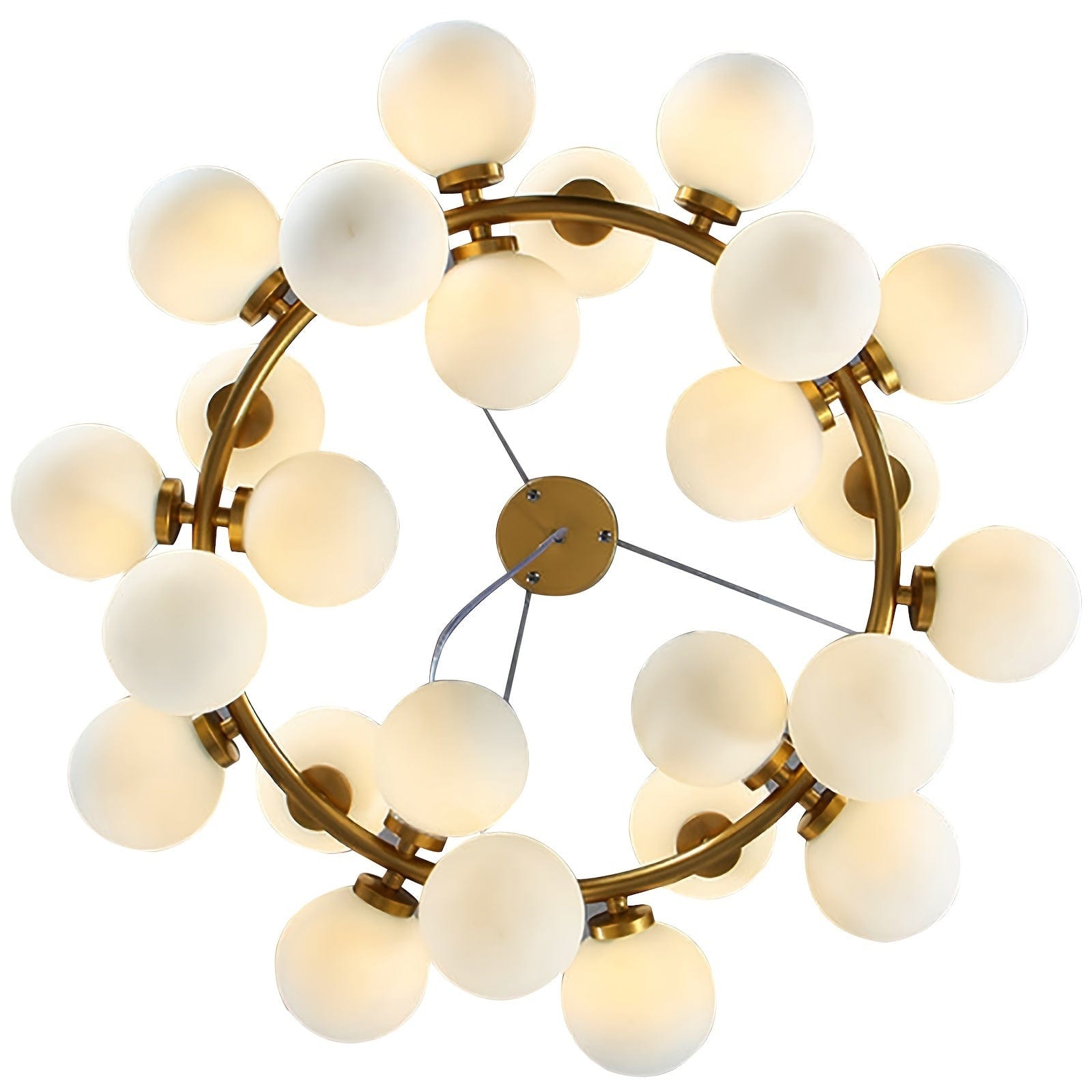 Holly Milk Glass Chandelier 5