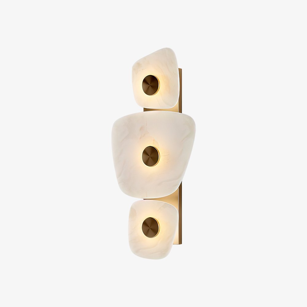 LuxRoyale Irregular Onyx Wall Sconce - Modern Stone LED Wall Light