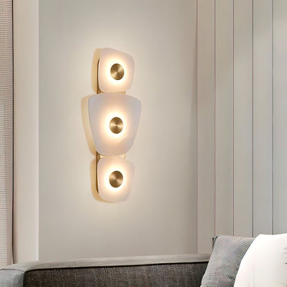 LuxRoyale Irregular Onyx Wall Sconce - Modern Stone LED Wall Light