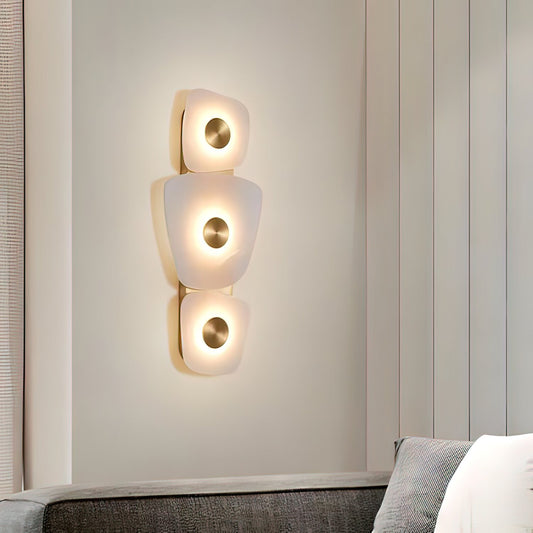 LuxRoyale Irregular Onyx Wall Sconce - Modern Stone LED Wall Light