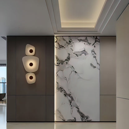 LuxRoyale Irregular Onyx Wall Sconce - Modern Stone LED Wall Light