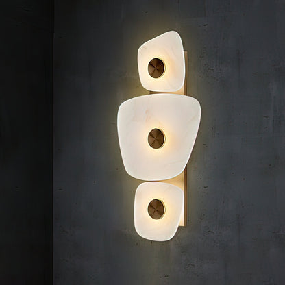 LuxRoyale Irregular Onyx Wall Sconce - Modern Stone LED Wall Light
