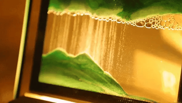 Royallure 3DFlow Night Light - Creative Quicksand Art & Relaxing Decor - Roter Sand
