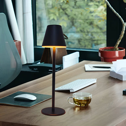 RoyaleGlow Modern LED Table Lamp with Touch Switch & USB Port for Ultimate Convenience - Black
