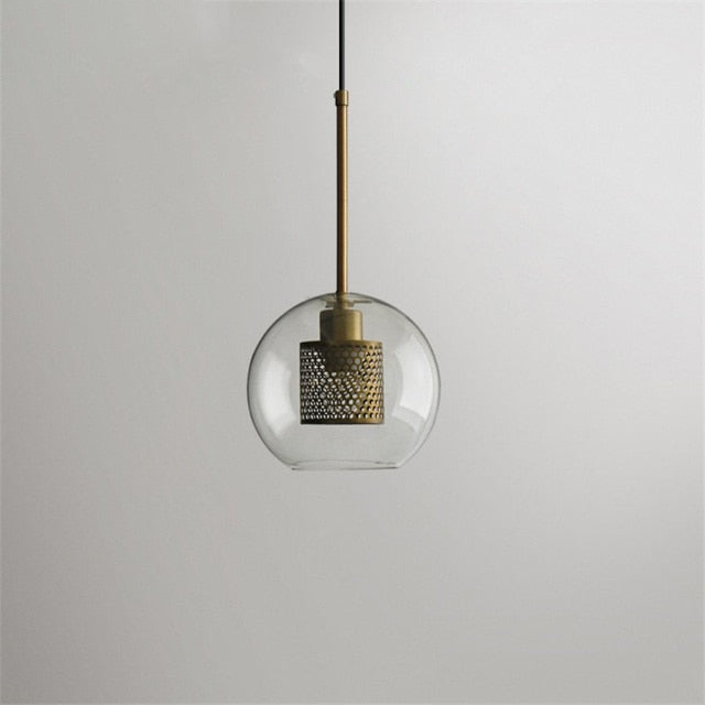Honeycomb Glass & Metal Pendant Light 0