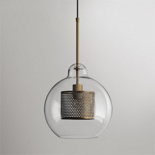 Honeycomb Glass & Metal Pendant Light 11