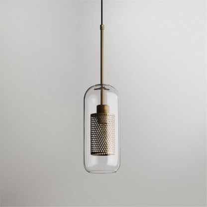 Honeycomb Glass & Metal Pendant Light 14
