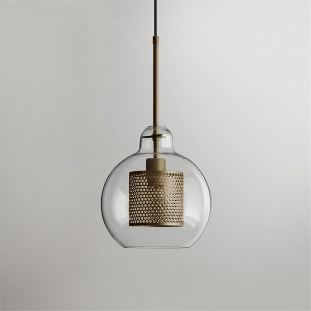 Honeycomb Glass & Metal Pendant Light 15