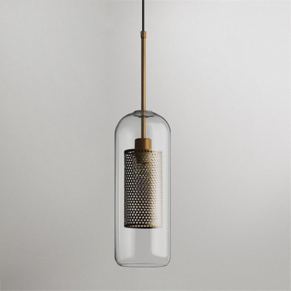 Honeycomb Glass & Metal Pendant Light 16