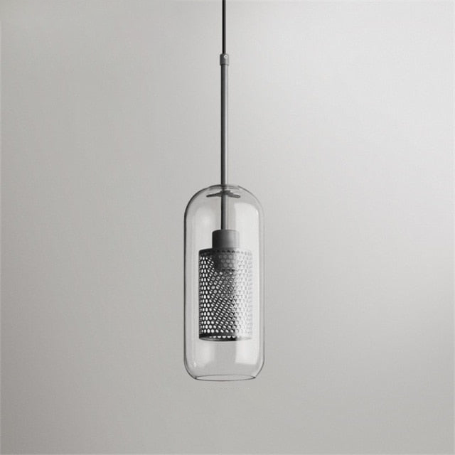 Honeycomb Glass & Metal Pendant Light 17