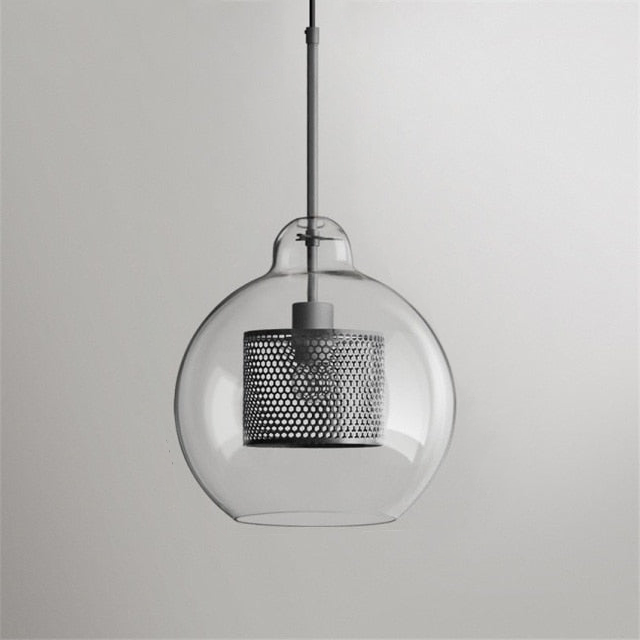 Honeycomb Glass & Metal Pendant Light 21