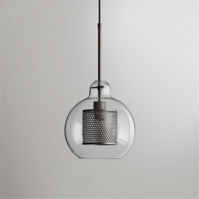 Honeycomb Glass & Metal Pendant Light 23